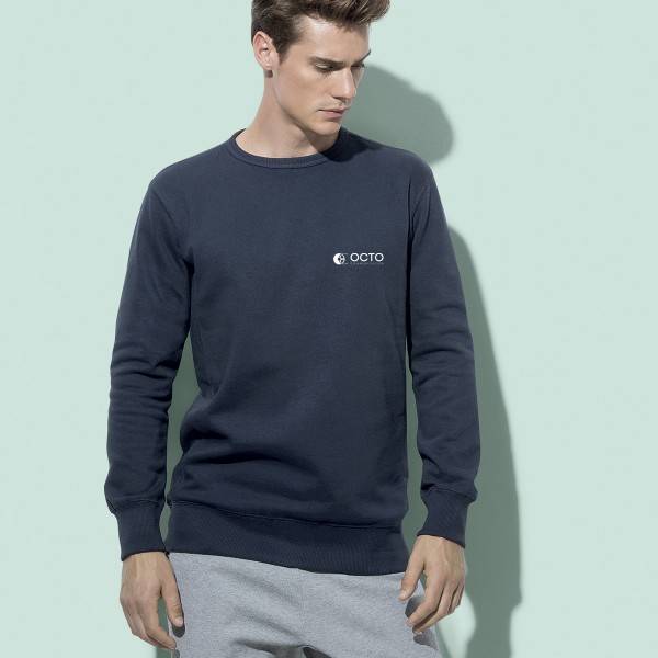 Sweat classique homme 80% coton 20% polyester.